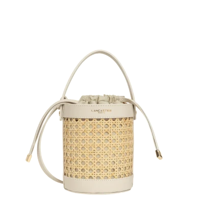 Lancaster Small Bucket Bag Cannage Rotin