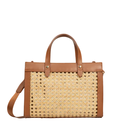 Lancaster Small Tote Bag Cannage Rotin