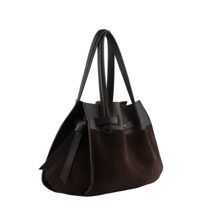 Pourchet Blossom Daim MM large handbag