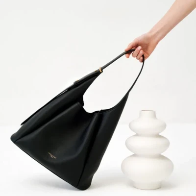 Pourchet Large black shoulder bag