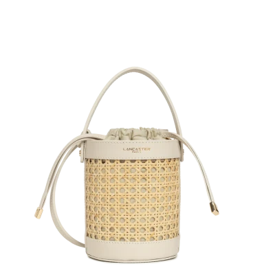 Lancaster Small Bucket Bag Cannage Rotin