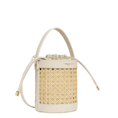 Lancaster Small Bucket Bag Cannage Rotin