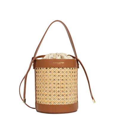 Lancaster Medium Bucket Bag Cannage Rotin
