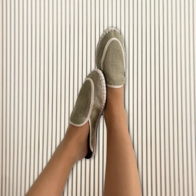 Flabelus Bruna Linen Olive Green