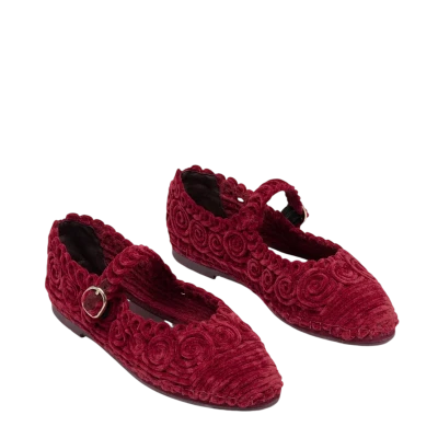 Flabelus Mary Jane Kyra Burgundy