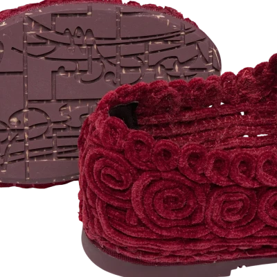 Flabelus Mary Jane Kyra Burgundy