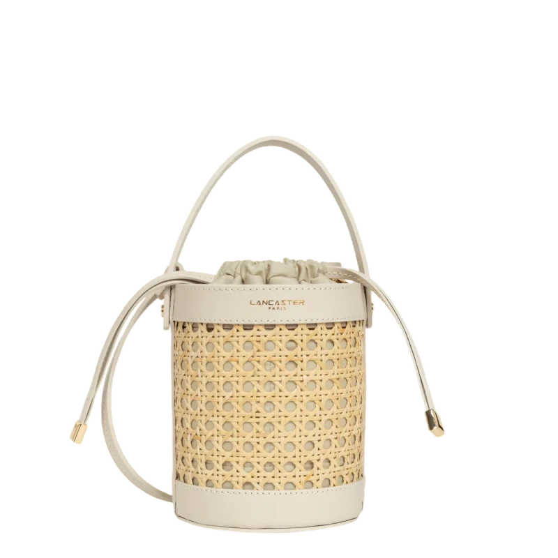 Lancaster Small Bucket Bag Cannage Rotin