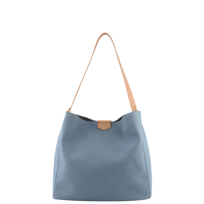 Pourchet Large shoulder bag Hoop Denim