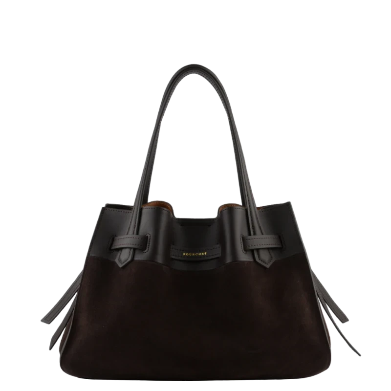 Pourchet Blossom Daim MM large handbag