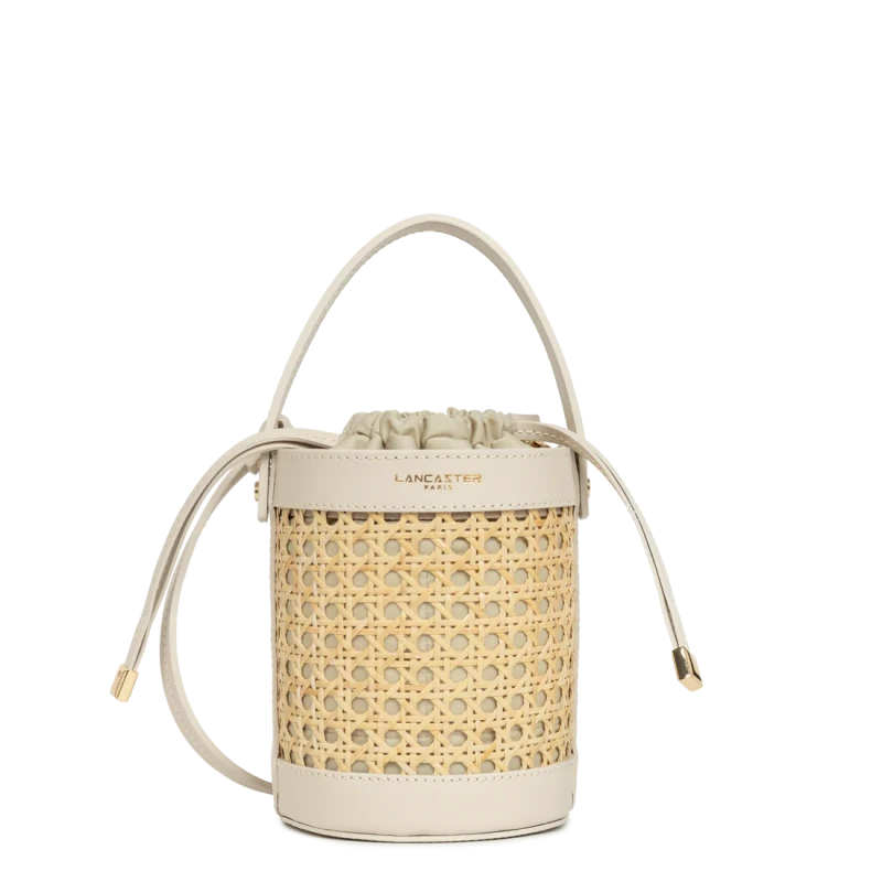 Lancaster Small Bucket Bag Cannage Rotin