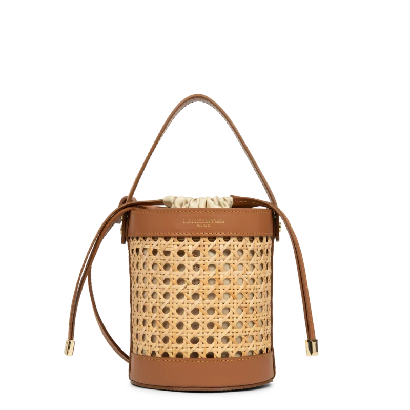 Lancaster Small Bucket Bag Cannage Rotin