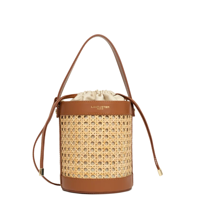 Lancaster Medium Bucket Bag Cannage Rotin