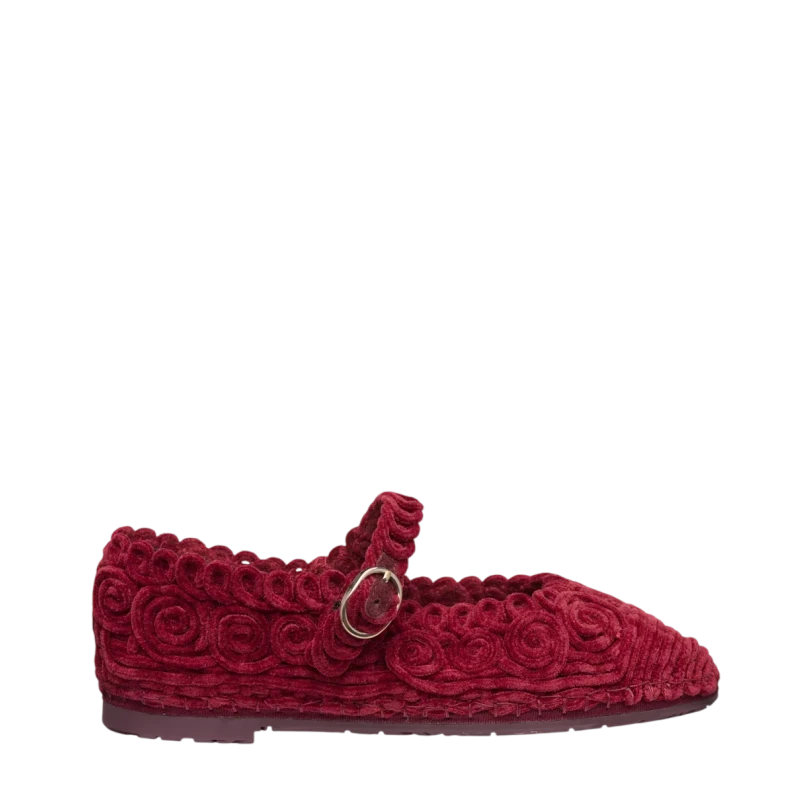 Flabelus Mary Jane Kyra Burgundy